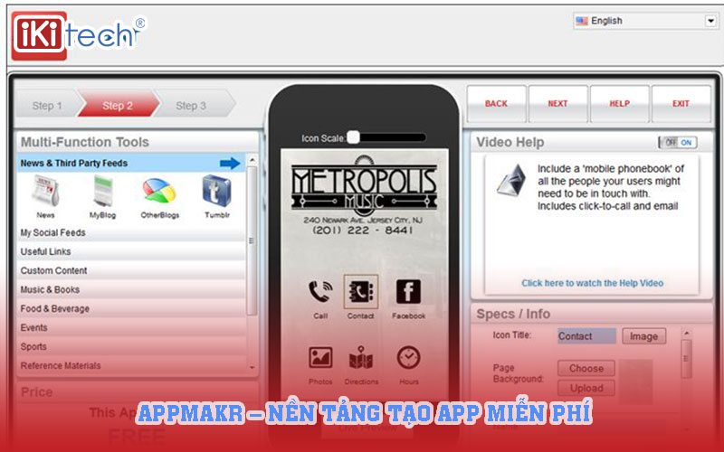 AppMakr – Nền tảng tạo app miễn phí
