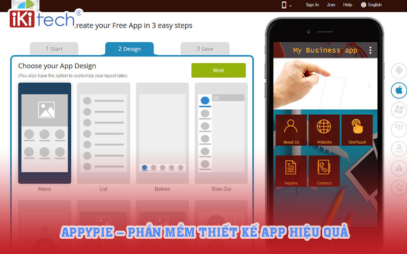AppyPie – Phần mềm thiết kế app hiệu quả